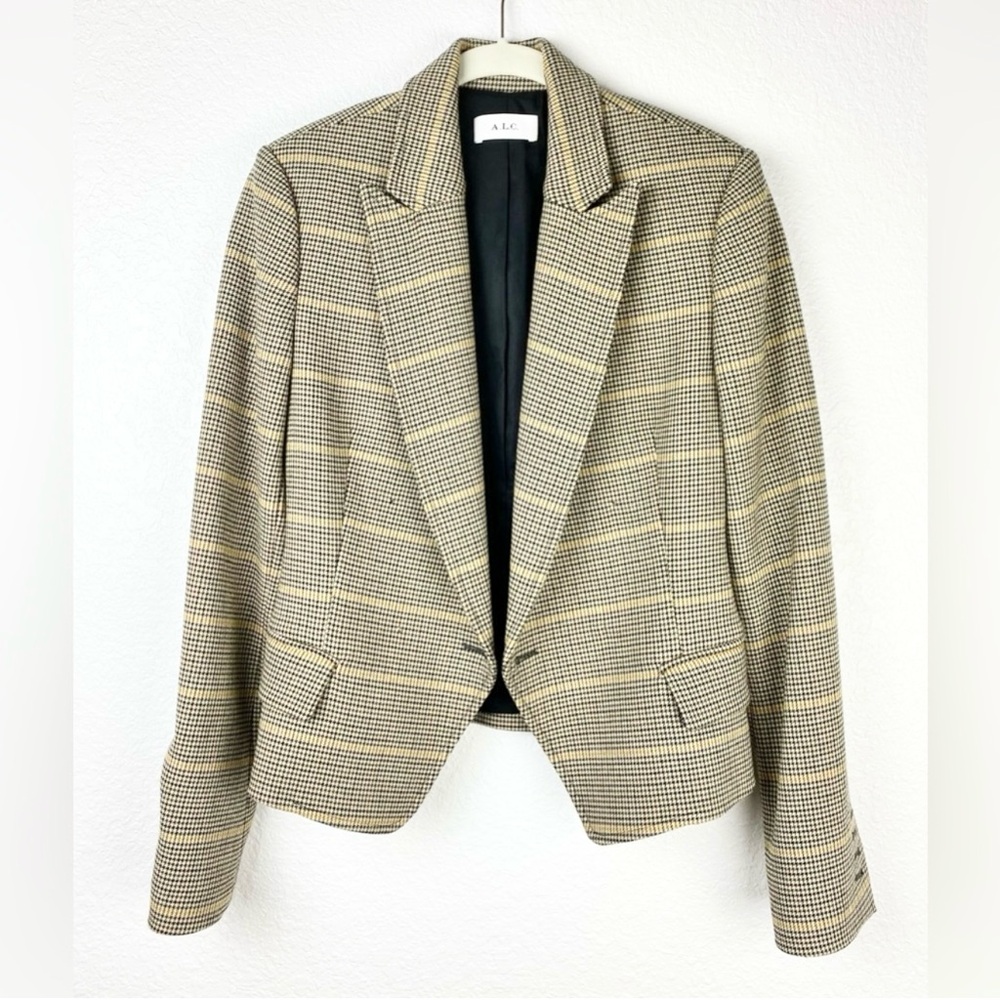 A.L.C. Hendrick Tailored Houndstooth Blazer Jacket
